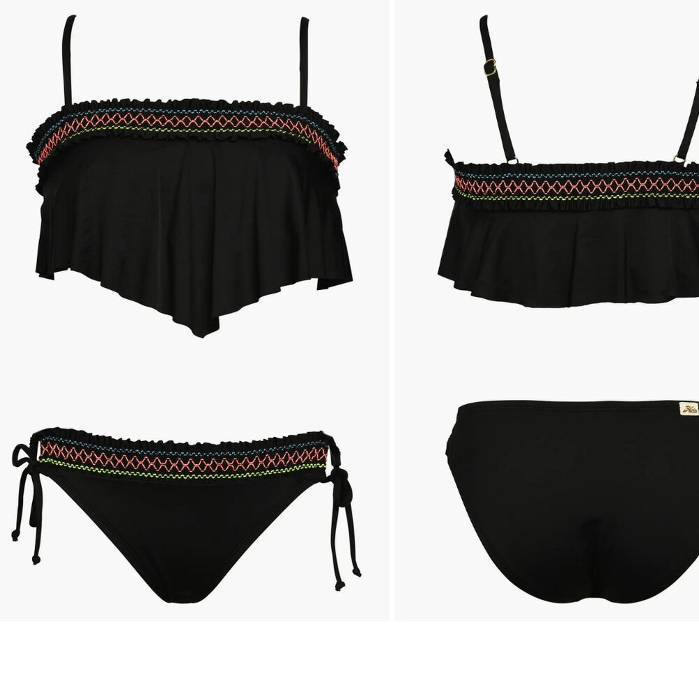 Hobie Black Smocked Bikini - Girl's Size M